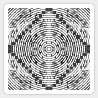 Geometric pattern in black and white Sticker
